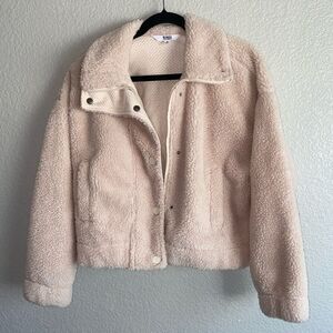 Steve Madden Sherpa Jacket | Size Small | Cream Teddy Coat